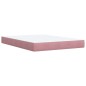 vidaXL Giroletto a Molle con Materasso Rosa 140x200 cm in Velluto vidaXL Giroletto a Molle con Materasso Rosa 140x200 cm in Velluto