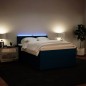 vidaXL Giroletto a Molle con Materasso Blu 140x200 cm in Velluto