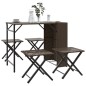 vidaXL Set da Pranzo da Giardino Pieghevole 5 pz Marrone in Polyrattan vidaXL Set da Pranzo da Giardino Pieghevole 5 pz Marrone in Polyrattan