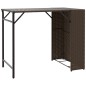 vidaXL Set da Pranzo da Giardino Pieghevole 5 pz Marrone in Polyrattan vidaXL Set da Pranzo da Giardino Pieghevole 5 pz Marrone in Polyrattan