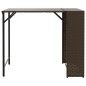 vidaXL Set da Pranzo da Giardino Pieghevole 5 pz Marrone in Polyrattan vidaXL Set da Pranzo da Giardino Pieghevole 5 pz Marrone in Polyrattan