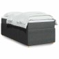 vidaXL Giroletto a Molle con Materasso Grigio Scuro 90x190 cm Tessuto