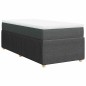 vidaXL Giroletto a Molle con Materasso Grigio Scuro 90x190 cm Tessuto