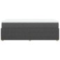 vidaXL Giroletto a Molle con Materasso Grigio Scuro 90x190 cm Tessuto