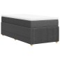 vidaXL Giroletto a Molle con Materasso Grigio Scuro 90x190 cm Tessuto