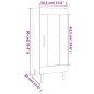 Credenza Bianca 34,5x34x90 cm in Legno Multistrato Credenza Bianca 34,5x34x90 cm in Legno Multistrato
