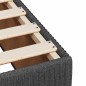 vidaXL Giroletto a Molle con Materasso Grigio Scuro 90x190 cm Tessuto