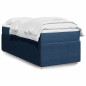 vidaXL Giroletto a Molle con Materasso Blu 90x190 cm in Tessuto