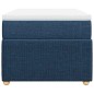 vidaXL Giroletto a Molle con Materasso Blu 90x190 cm in Tessuto