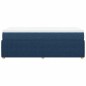 vidaXL Giroletto a Molle con Materasso Blu 90x190 cm in Tessuto