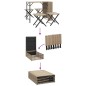 vidaXL Set da Pranzo da Giardino Pieghevole 5pz Beige in Polyrattan vidaXL Set da Pranzo da Giardino Pieghevole 5pz Beige in Polyrattan