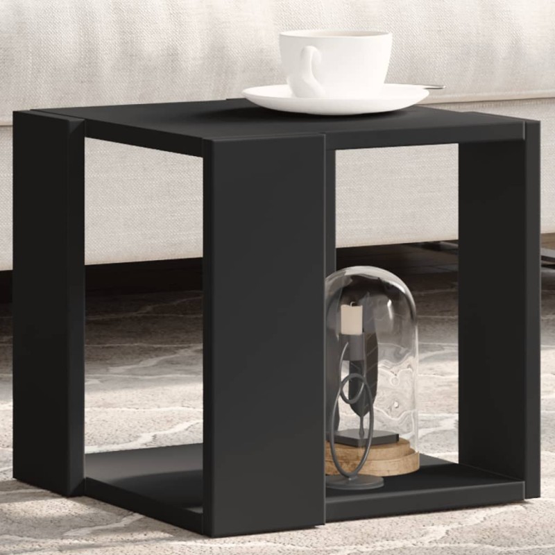 vidaXL Tavolino da Salotto Nero 32x32x30 cm in Legno Multistrato