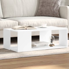 vidaXL Tavolino da Salotto Bianco 89,5x48x30 cm in Legno Multistrato