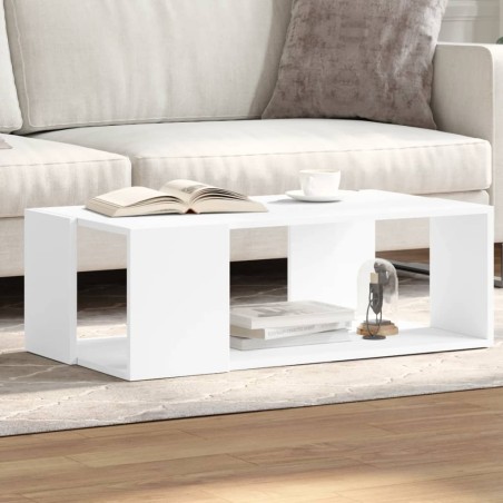 vidaXL Tavolino da Salotto Bianco 89,5x48x30 cm in Legno Multistrato