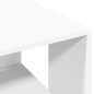 vidaXL Tavolino da Salotto Bianco 89,5x48x30 cm in Legno Multistrato