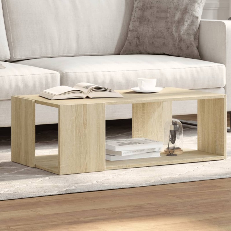 vidaXL Tavolino Salotto Rovere Sonoma 89,5x48x30 cm Legno Multistrato