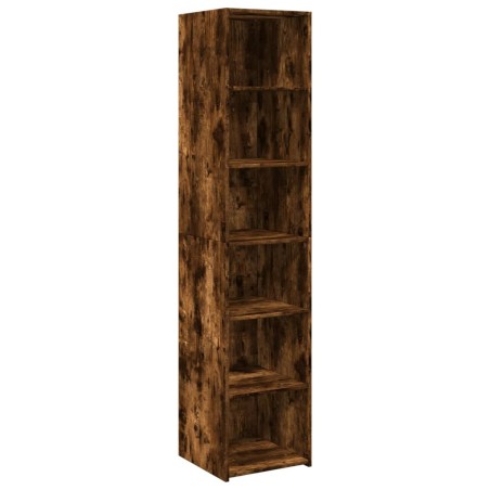 vidaXL Credenza Rovere Fumo 40x41x185cm in Legno Multistrato