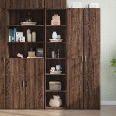 vidaXL Credenza Rovere Marrone 40x41x185cm in Legno Multistrato