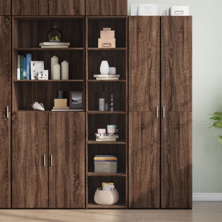 vidaXL Credenza Rovere Marrone 40x41x185cm in Legno Multistrato