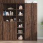 vidaXL Credenza Rovere Marrone 40x41x185cm in Legno Multistrato vidaXL Credenza Rovere Marrone 40x41x185cm in Legno Multistrato