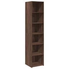 vidaXL Credenza Rovere Marrone 40x41x185cm in Legno Multistrato
