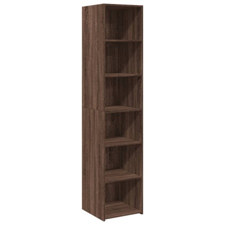 vidaXL Credenza Rovere Marrone 40x41x185cm in Legno Multistrato