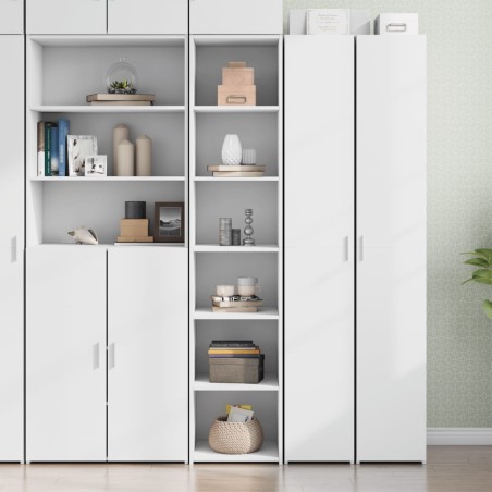 vidaXL Credenza Bianca 40x41x185cm in Legno Multistrato