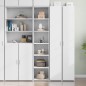 vidaXL Credenza Bianca 40x41x185cm in Legno Multistrato vidaXL Credenza Bianca 40x41x185cm in Legno Multistrato