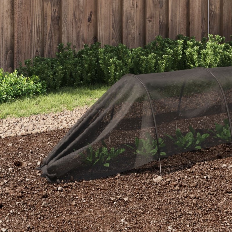 vidaXL Tunnel a Rete Nero 300x50x48,5 cm in Acciaio e Polietilene vidaXL Tunnel a Rete Nero 300x50x48,5 cm in Acciaio e Polietilene