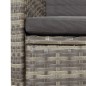 vidaXL Set da Pranzo da Giardino 9 pz con Cuscini in Polyrattan Grigio vidaXL Set da Pranzo da Giardino 9 pz con Cuscini in Polyrattan Grigio