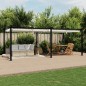 vidaXL Gazebo da Giardino con Tetto Retrattile Crema 3x6m in Alluminio vidaXL Gazebo da Giardino con Tetto Retrattile Crema 3x6m in Alluminio