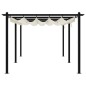vidaXL Gazebo da Giardino con Tetto Retrattile Crema 3x6m in Alluminio vidaXL Gazebo da Giardino con Tetto Retrattile Crema 3x6m in Alluminio