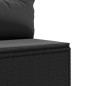 vidaXL Set Divani da Giardino 4 pz con Cuscini Nero in Polyrattan vidaXL Set Divani da Giardino 4 pz con Cuscini Nero in Polyrattan