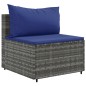 vidaXL Set Divani da Giardino 9 pz con Cuscini in Polyrattan Grigio vidaXL Set Divani da Giardino 9 pz con Cuscini in Polyrattan Grigio