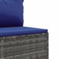 vidaXL Set Divani da Giardino 9 pz con Cuscini in Polyrattan Grigio vidaXL Set Divani da Giardino 9 pz con Cuscini in Polyrattan Grigio