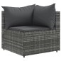 vidaXL Set Divani da Giardino 11 pz con Cuscini in Polyrattan Grigio vidaXL Set Divani da Giardino 11 pz con Cuscini in Polyrattan Grigio
