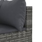 vidaXL Set Divani da Giardino 11 pz con Cuscini in Polyrattan Grigio vidaXL Set Divani da Giardino 11 pz con Cuscini in Polyrattan Grigio