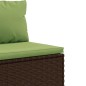 vidaXL Set Divani da Giardino 9 pz con Cuscini in Polyrattan Marrone vidaXL Set Divani da Giardino 9 pz con Cuscini in Polyrattan Marrone