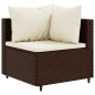 vidaXL Set Divani da Giardino 5 pz con Cuscini Marrone in Polyrattan vidaXL Set Divani da Giardino 5 pz con Cuscini Marrone in Polyrattan