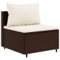 vidaXL Set Divani da Giardino 5 pz con Cuscini Marrone in Polyrattan vidaXL Set Divani da Giardino 5 pz con Cuscini Marrone in Polyrattan
