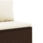 vidaXL Set Divani da Giardino 5 pz con Cuscini Marrone in Polyrattan vidaXL Set Divani da Giardino 5 pz con Cuscini Marrone in Polyrattan
