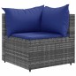 vidaXL Set Divani da Giardino 6 pz con Cuscini in Polyrattan Grigio vidaXL Set Divani da Giardino 6 pz con Cuscini in Polyrattan Grigio