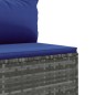 vidaXL Set Divani da Giardino 6 pz con Cuscini in Polyrattan Grigio vidaXL Set Divani da Giardino 6 pz con Cuscini in Polyrattan Grigio