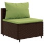 vidaXL Set Divani da Giardino 10 pz con Cuscini in Polyrattan Marrone vidaXL Set Divani da Giardino 10 pz con Cuscini in Polyrattan Marrone
