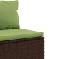 vidaXL Set Divani da Giardino 10 pz con Cuscini in Polyrattan Marrone vidaXL Set Divani da Giardino 10 pz con Cuscini in Polyrattan Marrone
