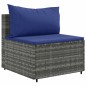 vidaXL Set Divani da Giardino 7 pz con Cuscini in Polyrattan Grigio vidaXL Set Divani da Giardino 7 pz con Cuscini in Polyrattan Grigio