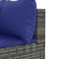 vidaXL Set Divani da Giardino 7 pz con Cuscini in Polyrattan Grigio vidaXL Set Divani da Giardino 7 pz con Cuscini in Polyrattan Grigio