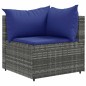 vidaXL Set Divani da Giardino 4 pz con Cuscini in Polyrattan Grigio vidaXL Set Divani da Giardino 4 pz con Cuscini in Polyrattan Grigio