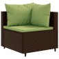 vidaXL Set Mobili da Giardino 6pz con Cuscini in Polyrattan Marrone vidaXL Set Mobili da Giardino 6pz con Cuscini in Polyrattan Marrone