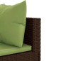 vidaXL Set Mobili da Giardino 6pz con Cuscini in Polyrattan Marrone vidaXL Set Mobili da Giardino 6pz con Cuscini in Polyrattan Marrone